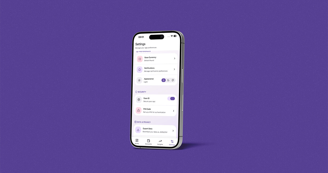 Tally is a full-featured personal finance management mobile app built with React Native and Expo. The app enables users to track transactions, manage budgets, set savings goals, and analyze spending patterns through an intuitive, performant interface.